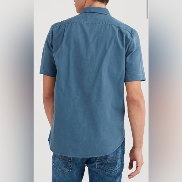 NWT, Short Sleeve Military Shirt in Cadet Blue - Picture 4 of 5